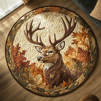 Majestic Autumn Deer CW2907038CL Quilted Round Mat
