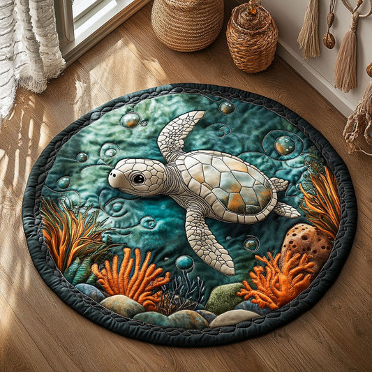 Undersea Adventure WY1107035CL Quilted Round Mat