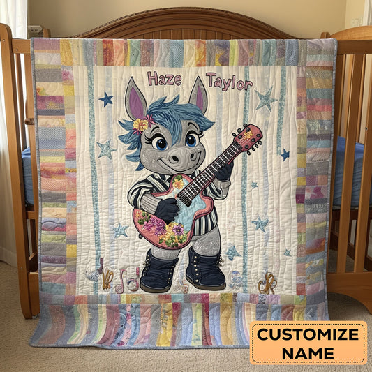 Donkey Tune WN2907042CL Personalized Baby Quilt