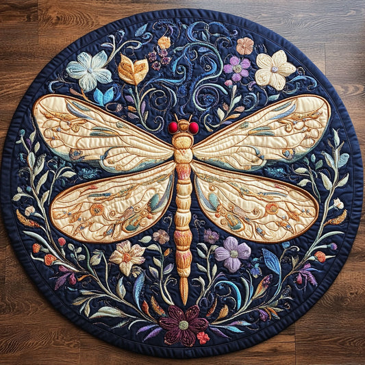 Charming Dragonfly WX2203105CL Quilted Round Mat