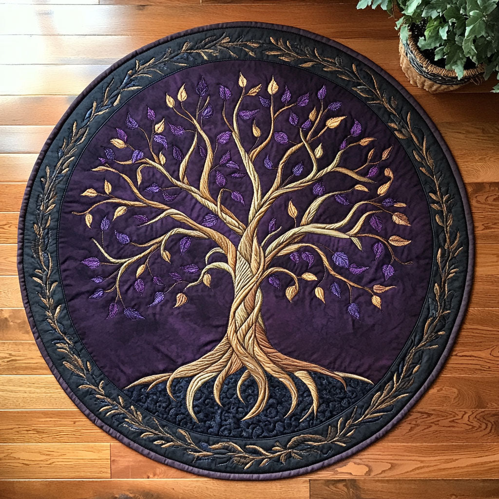 Charming Tree Of Life WX2103114CL Quilted Round Mat