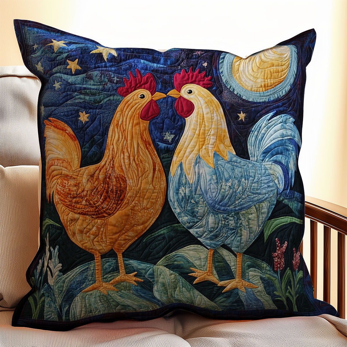 Chicken Night WX1703069CL Quilt Pillow Case