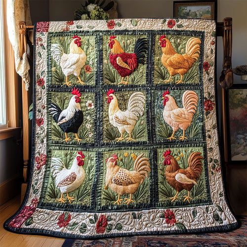 Chicken Whimsical YR0802015CL Quilt