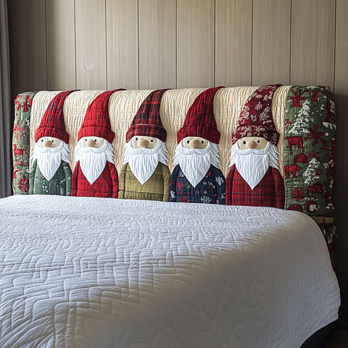 Christmas Day Gnome WJ0501036CL Quilted Headboard Slipcover