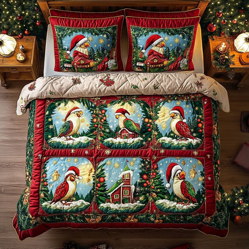 Christmas Parrot WY0808001CL Duvet Cover Set