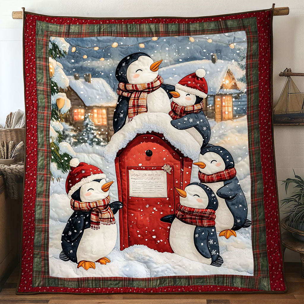 Christmas Penguin Christmas Mail WN1511005CL Quilt