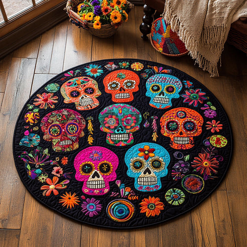 Circle Of Spirits WJ0708140CL Quilted Round Mat