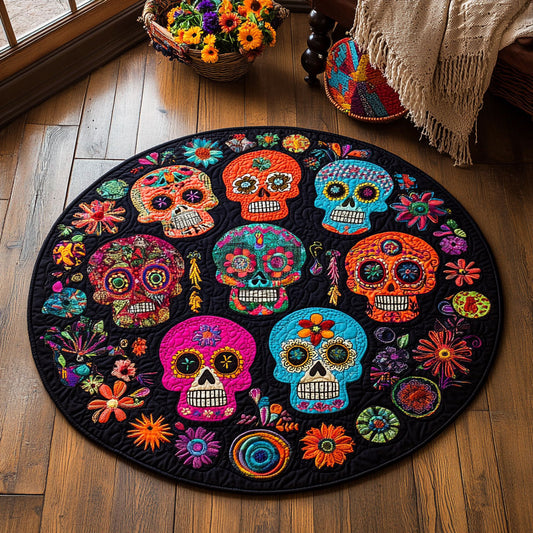 Circle Of Spirits WJ0708140CL Quilted Round Mat