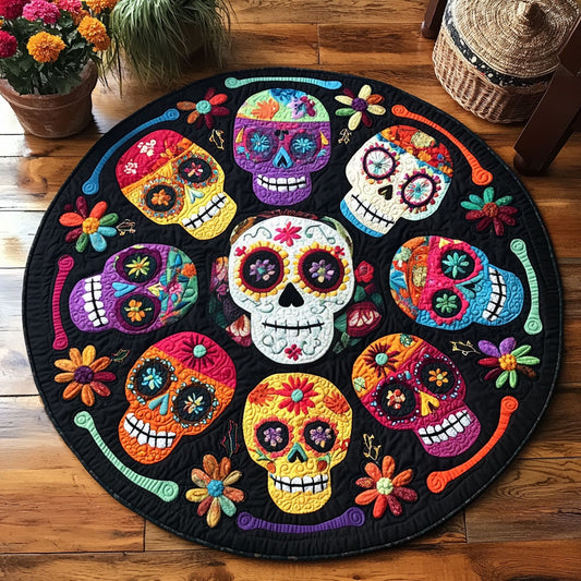 Circle Of Spirits WJ0708141CL Quilted Round Mat