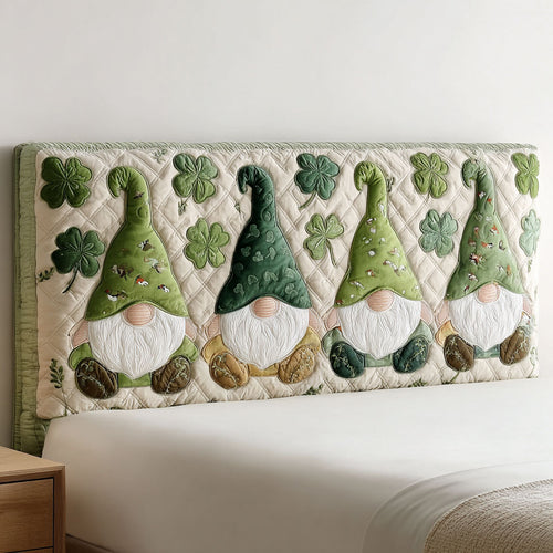 Clover Dreams Gnome WJ0501039CL Quilted Headboard Slipcover