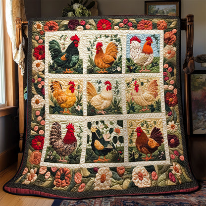 Cluck & Bloom YR0302018CL Quilt