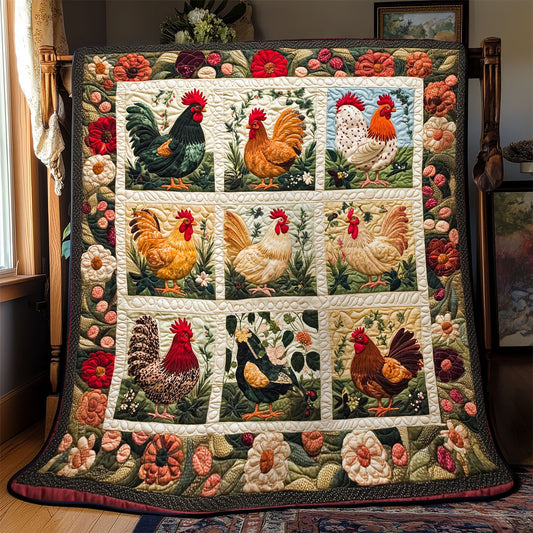 Cluck & Bloom YR0302018CL Quilt