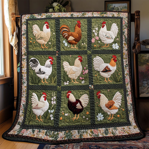 Country Roosters YR0702032CL Quilt