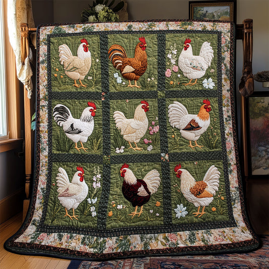 Country Roosters YR0702032CL Quilt