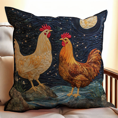 Couple Chicken WX1703071CL Quilt Pillow Case
