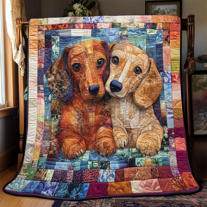 Couple Dachshund WX1703014CL Quilt