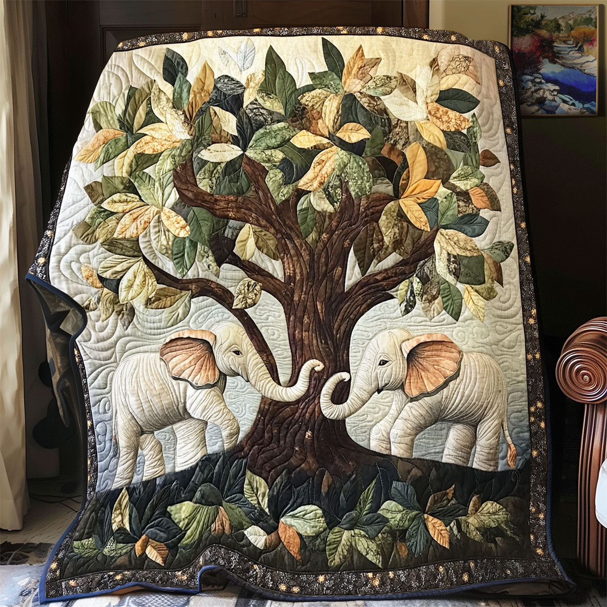 Couple Elephant WX2003007CL Quilt