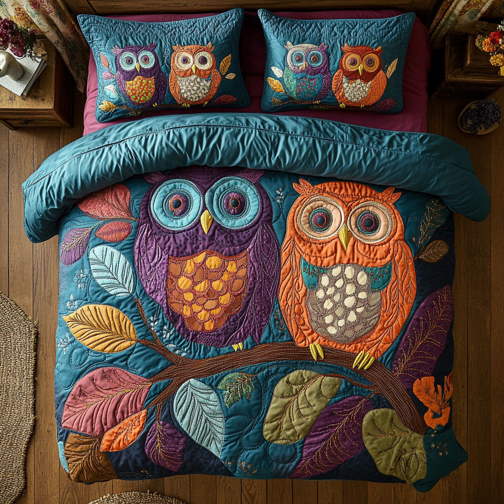 Couple Owl WX2403011CL Duvet Cover Set