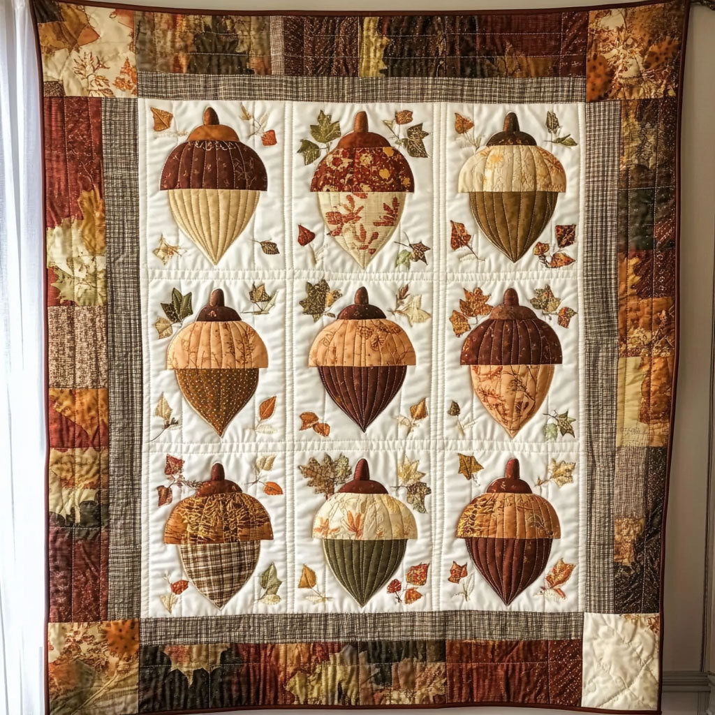 Cozy Acorn Harvest YR1002040CL Quilt