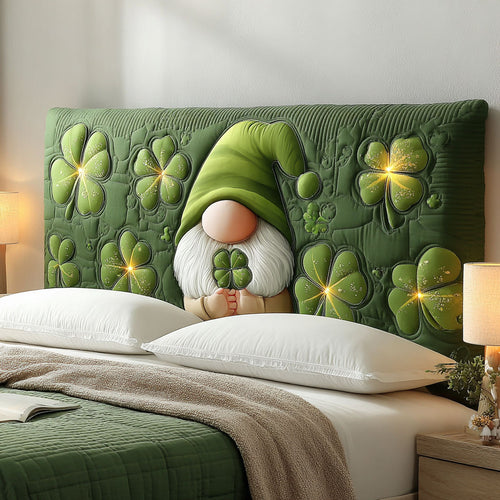 Cozy Clover Gnome WJ3112004CL Quilted Headboard Slipcover