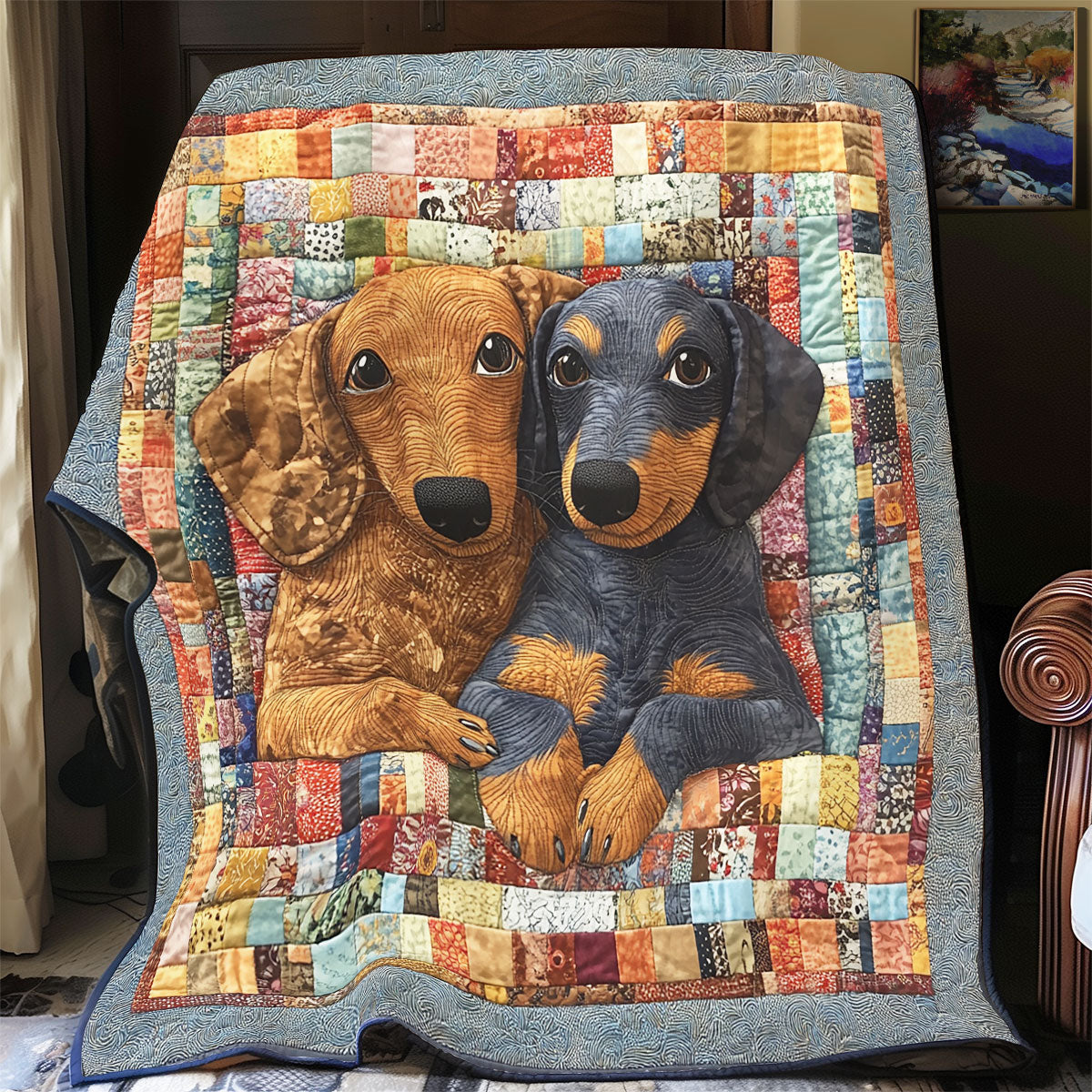 Cozy Dachshund WX1703015CL Quilt