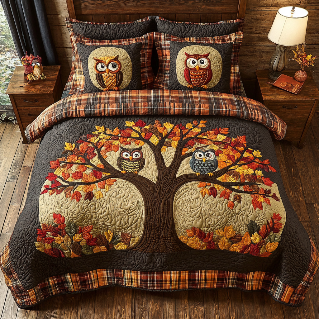 Cozy Woodland Owls YR2201026CL Duvet Cover Set