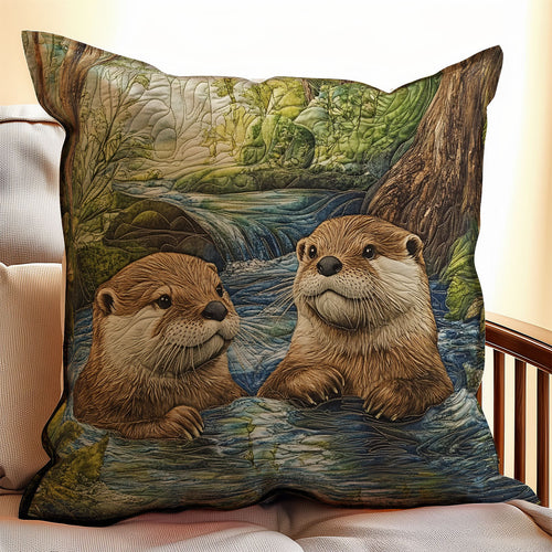 Cute Otter WX0303115CL Quilt Pillow Case