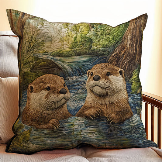 Cute Otter WX0303115CL Quilt Pillow Case