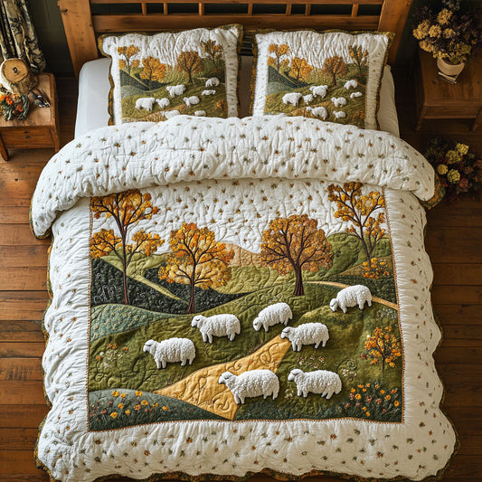 Sheep In Autumn Highland WY1802051CL Duvet Cover Set
