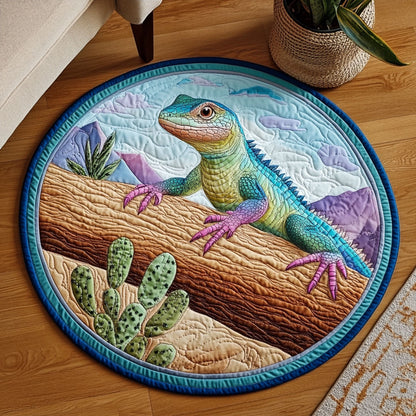 Colorful Lizard WX0605007CL Quilted Round Mat