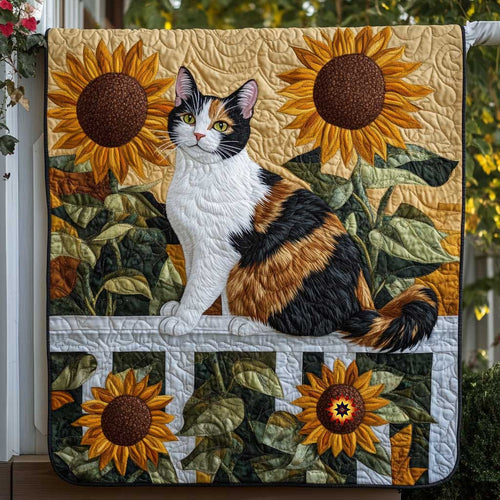 Sunflower Calico Cat WP0411028CL Quilt