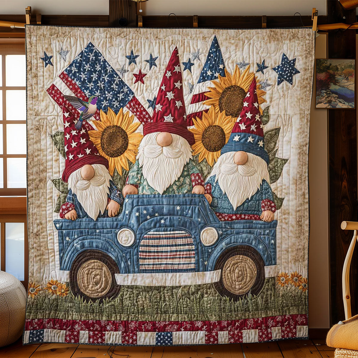 Rustic Gnome Patriot WN2811061CL Quilt