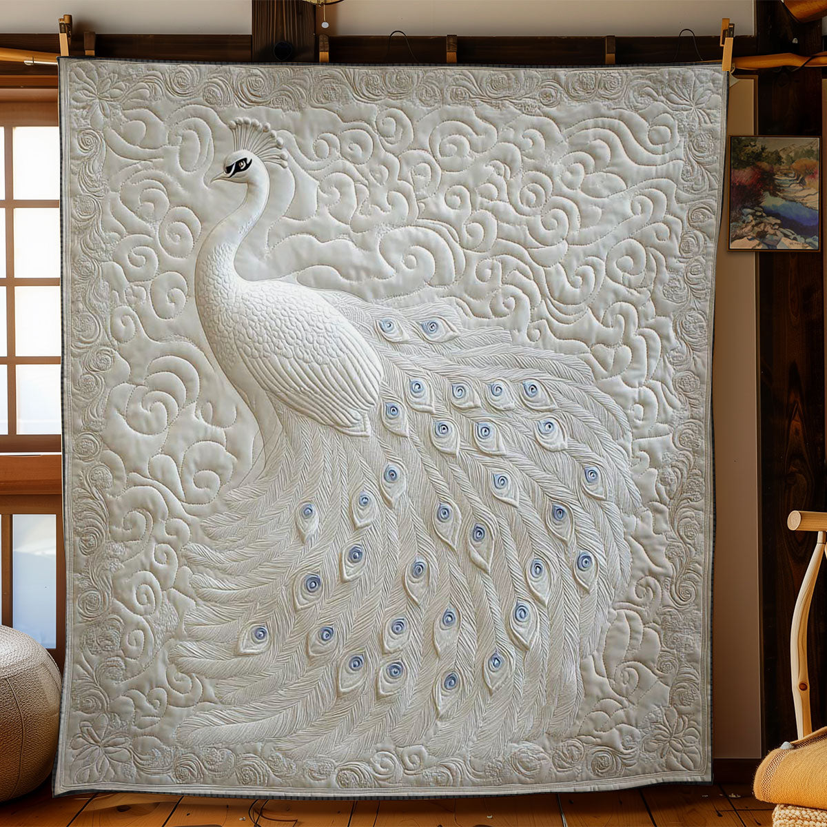 Peacock’s Ivory Elegance WN1002002CL Quilt