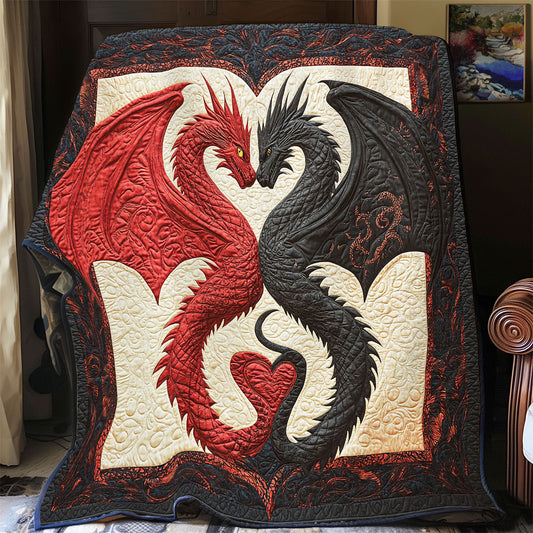 Black Red Dragon WY0301034CL Quilt