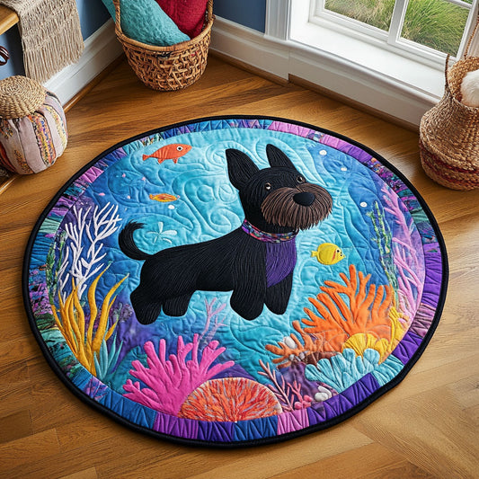 Ocean Terrier WY1505031CL Quilted Round Mat