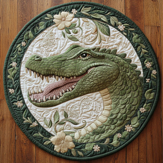 Green Crocodile CP2905009CL Quilted Round Mat