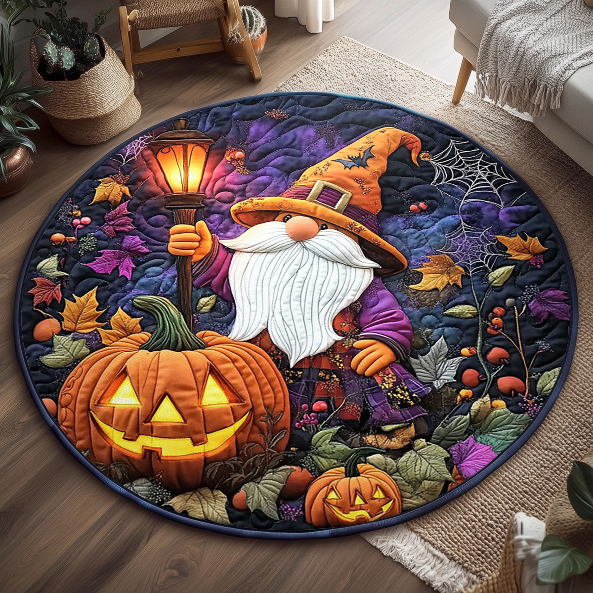 The Pumpkin Spell WJ3107046CL Quilted Round Mat