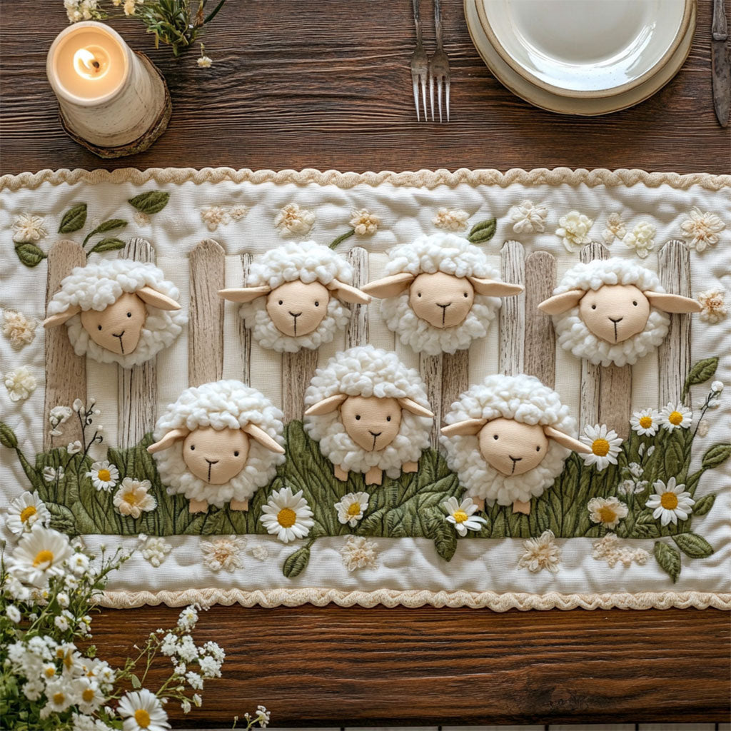 Wooly Fence CW0206052CL Quilted Table Runner