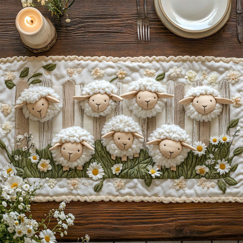 Wooly Fence CW0206052CL Quilted Table Runner
