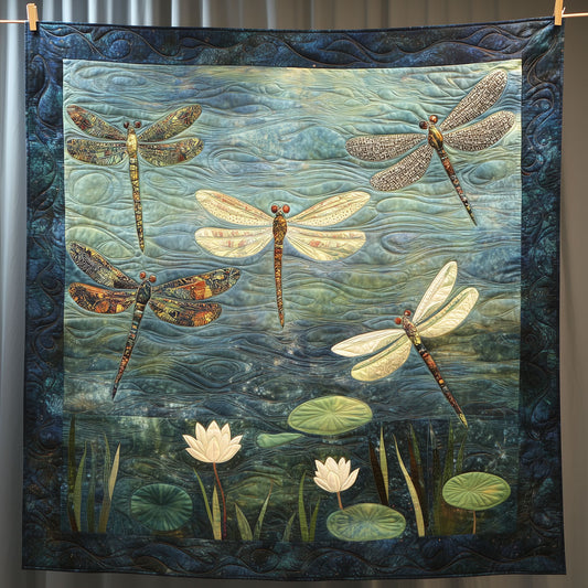 Dragonflies Over Lotus Pond LT3009002CL Quilt