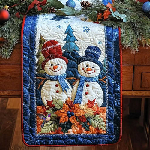 Snowman Magic Night WN1111019CL Quilted Table Runner