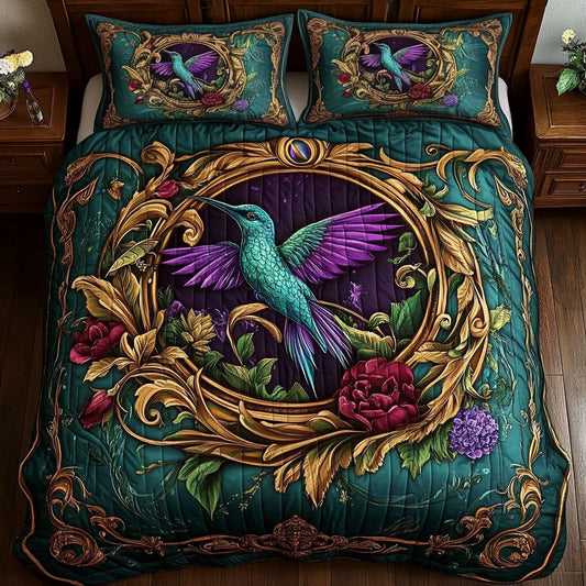 Hummingbird In Beautiful Wreath WY0502101CL Duvet Cover Set
