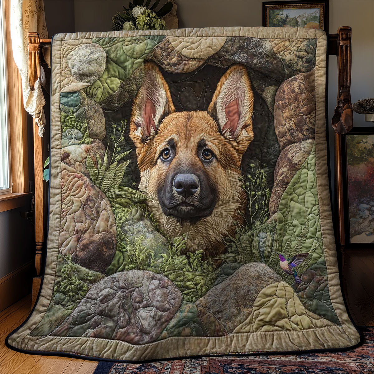 Cozy German Shepherd WN0711079CL Quilt