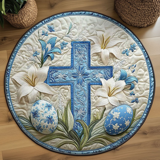 Easter Cross Hope WN2203020CL Quilted Round Mat