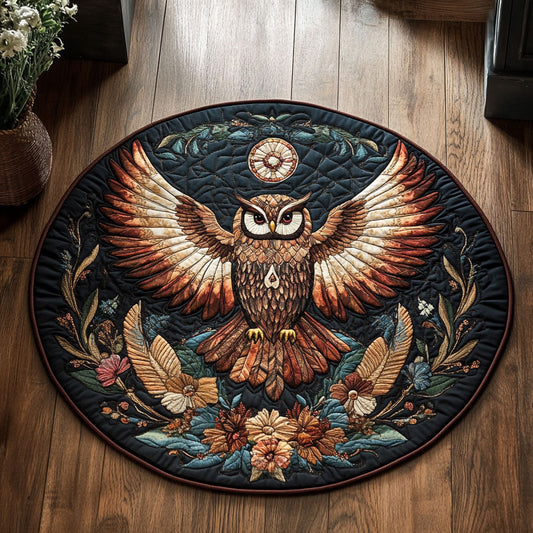 Owl Flower WX2605046CL Quilted Round Mat
