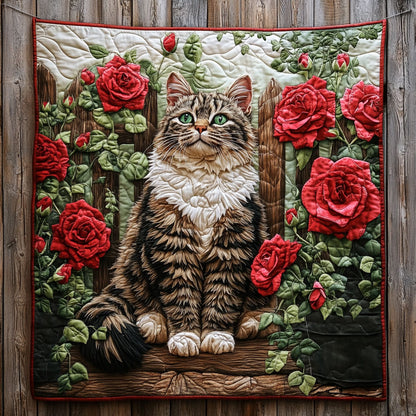 Cat Roses Garden CW3004092CL Quilt