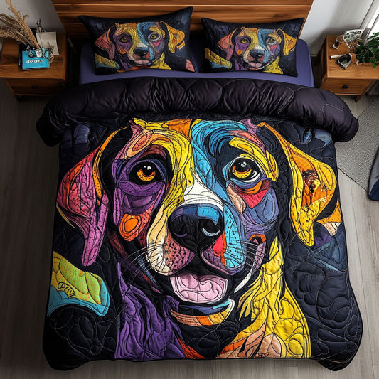 Colorful Dog Portrait WY1302073CL Duvet Cover Set