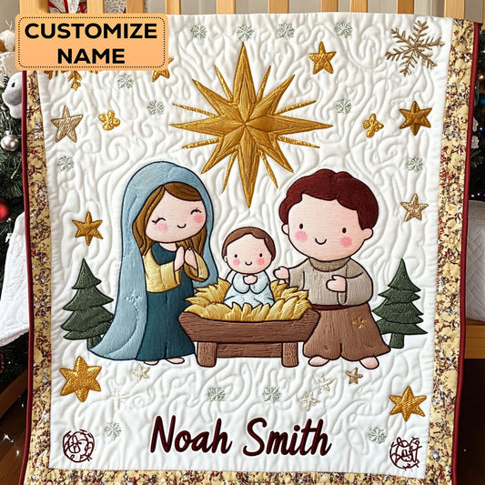 Heavenly Peace WY2507010CL Personalized Baby Quilt