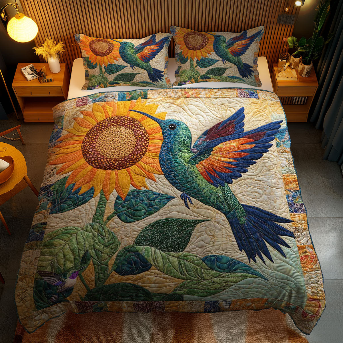 Hummingbird In Flight WN2412043CL Duvet Cover Set