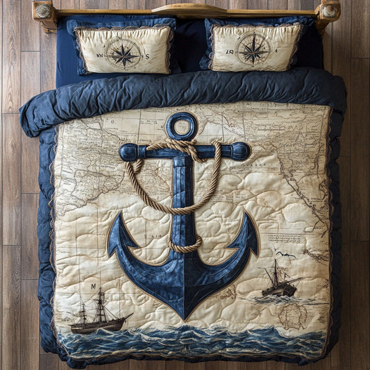 Majestic Navy Anchor CP1908043CL Duvet Cover Set